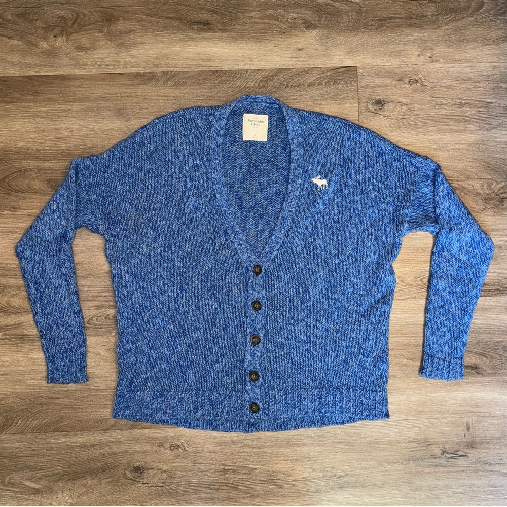 Abercrombie & Fitch Heathered Blue Cardigan